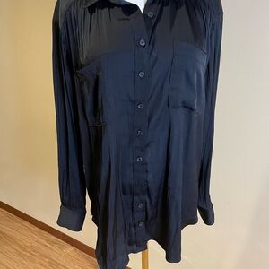 Black Button-Up Blouse